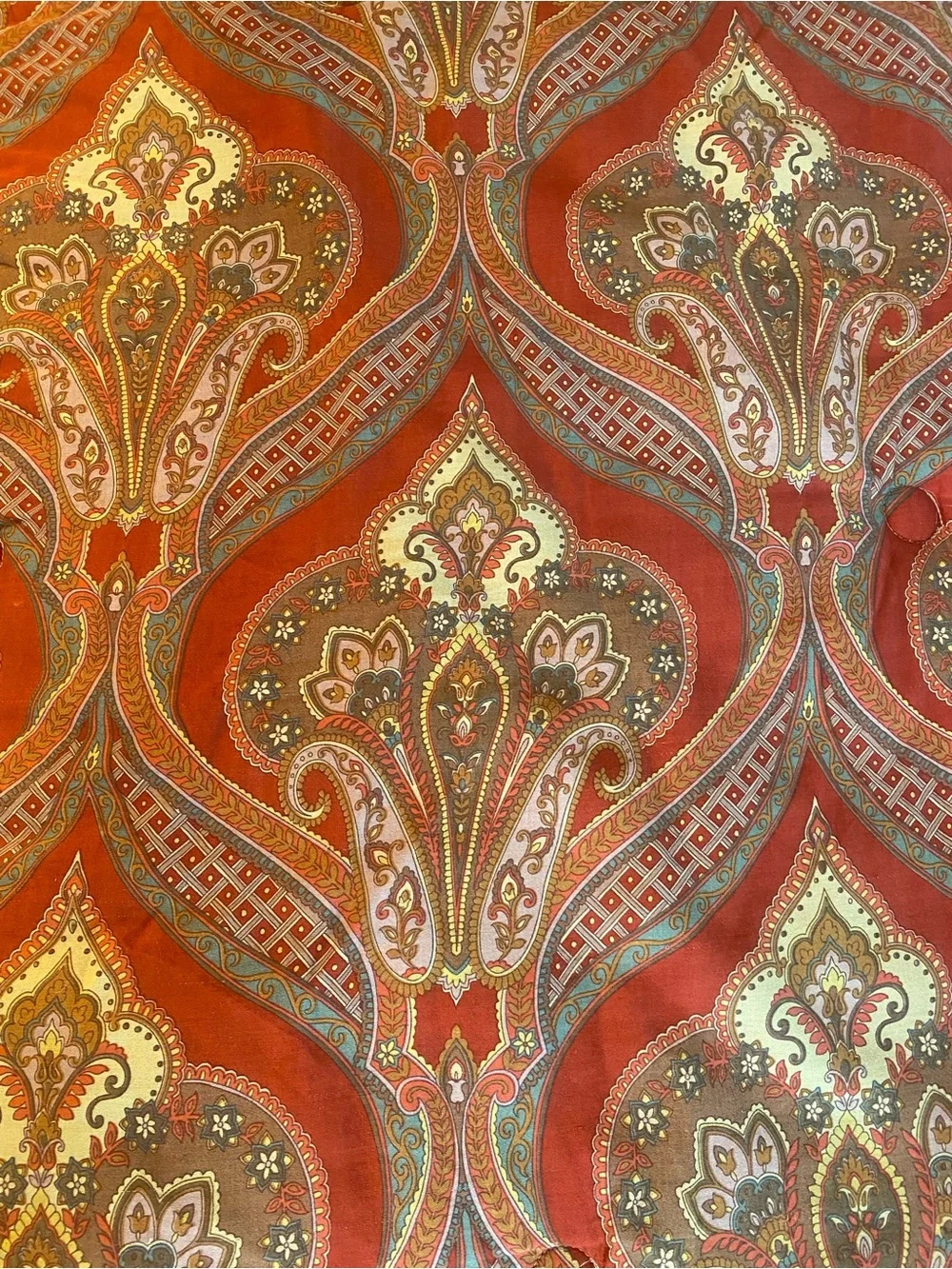 Charisma Red Paisley Comforter with Gold and Brown Accents Queen
